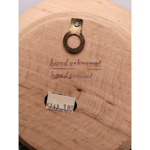 Rothenburg O D T Germany Plate Carved Painted Alpine Flowers Wood MCM - Picture 8 of 9